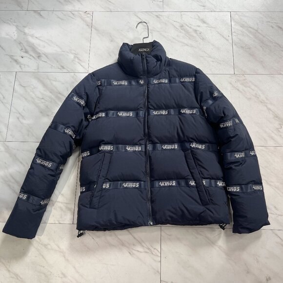 AKINGS Logo Puffer Jacket - Navy - Picture 1 of 5